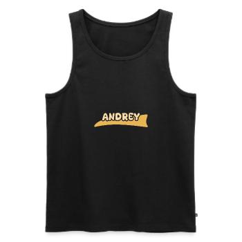 Andrey als Vorname - Männer Premium Bio Tank Top - Schwarz - Vorne - AI Model Male 178 light (178cm)