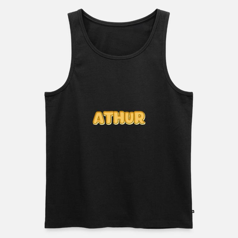 Athur Athur - Männer Premium Bio Tank Top - Schwarz
