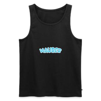 Geschenk für Maurer - Männer Premium Bio Tank Top - Schwarz - Vorne - Michal (187cm)