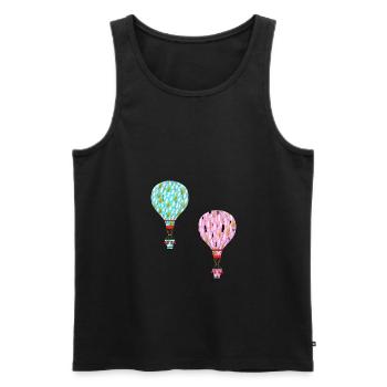 Balloon - Men's Premium Organic Tank Top - black - Front - AI Model Male 178 light (178cm)
