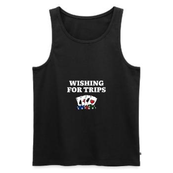 Wishing for Trips Casino Gambler Gambling Bettor - Männer Premium Bio Tank Top - Schwarz - Vorne - AI Model Male 178 light (178cm)