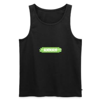 Geschenkidee Annah - Männer Premium Bio Tank Top - Schwarz - Vorne - AI Model Male 178 light (178cm)