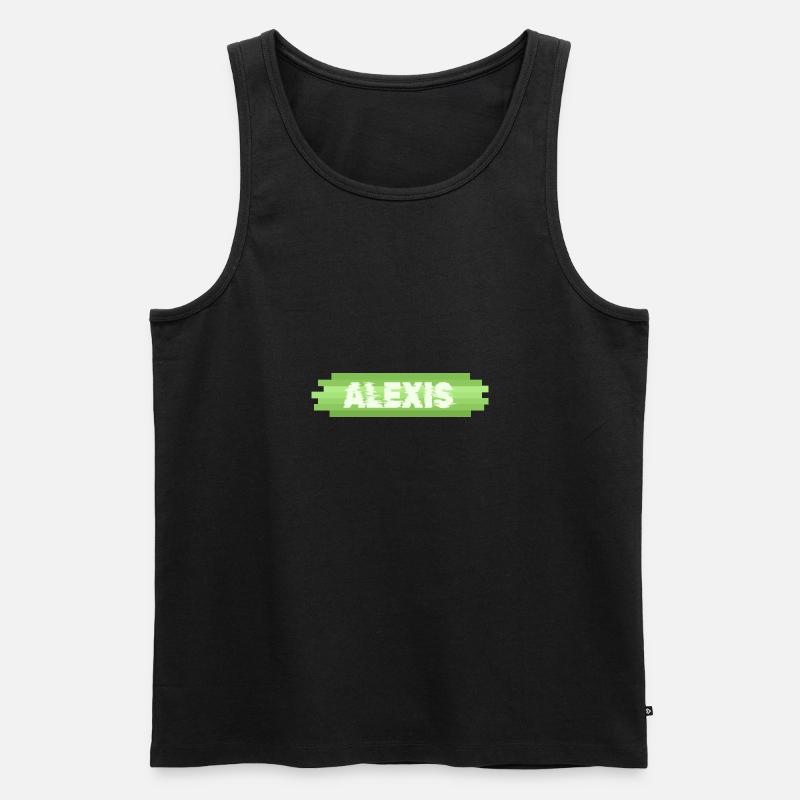 Geschenkidee Alexis - Männer Premium Bio Tank Top - Schwarz