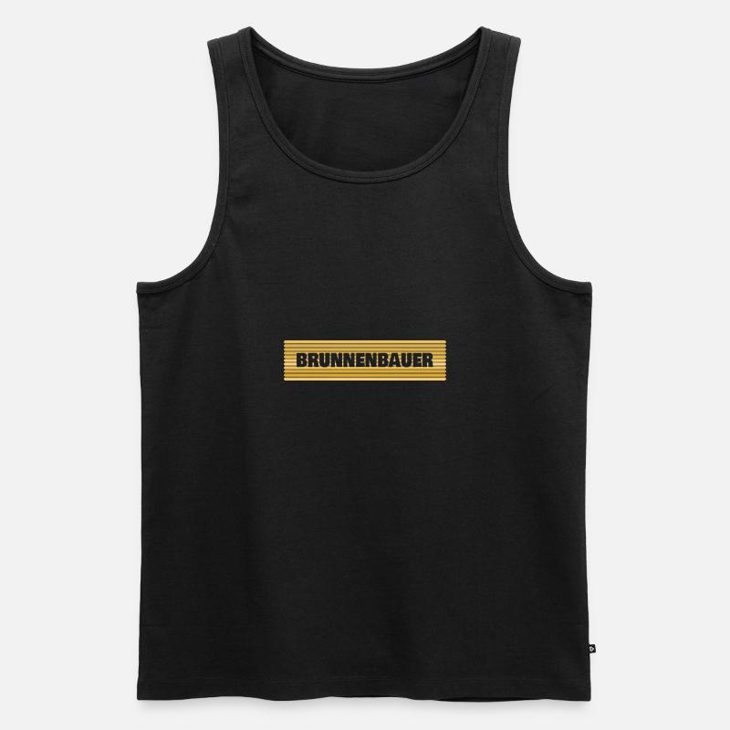 Beruf Brunnenbauer - Männer Premium Bio Tank Top - Schwarz