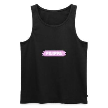 Woman's name Filippa - Men's Premium Organic Tank Top - black - Front - AI Model Male 178 light (178cm)