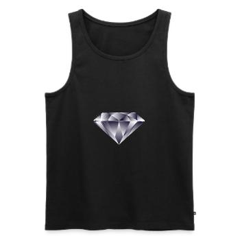 diamant - Débardeur bio Premium Homme - noir - Devant - AI Model Male 178 light (178cm)