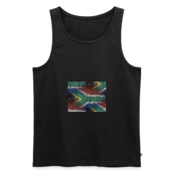Afrique du Sud - art design - Débardeur bio Premium Homme - noir - Devant - AI Model Male 178 light (178cm)