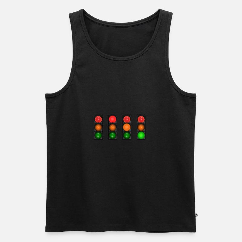 Ampel - Männer Premium Bio Tank Top - Schwarz