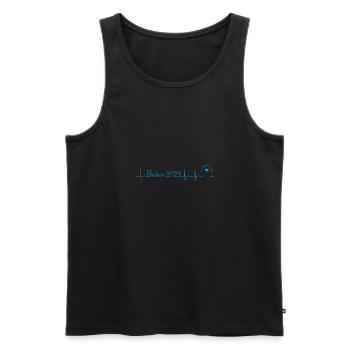 Bauherr 2023 Herzschlag Hausbau Eigenheim Bau - Männer Premium Bio Tank Top - Schwarz - Vorne - AI Model Male 178 light (178cm)