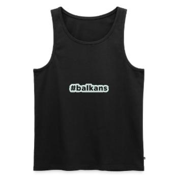 Balkan Slav Brate Origin Holidays Serbia - Men's Premium Organic Tank Top - black - Front - AI Model Male 178 light (178cm)
