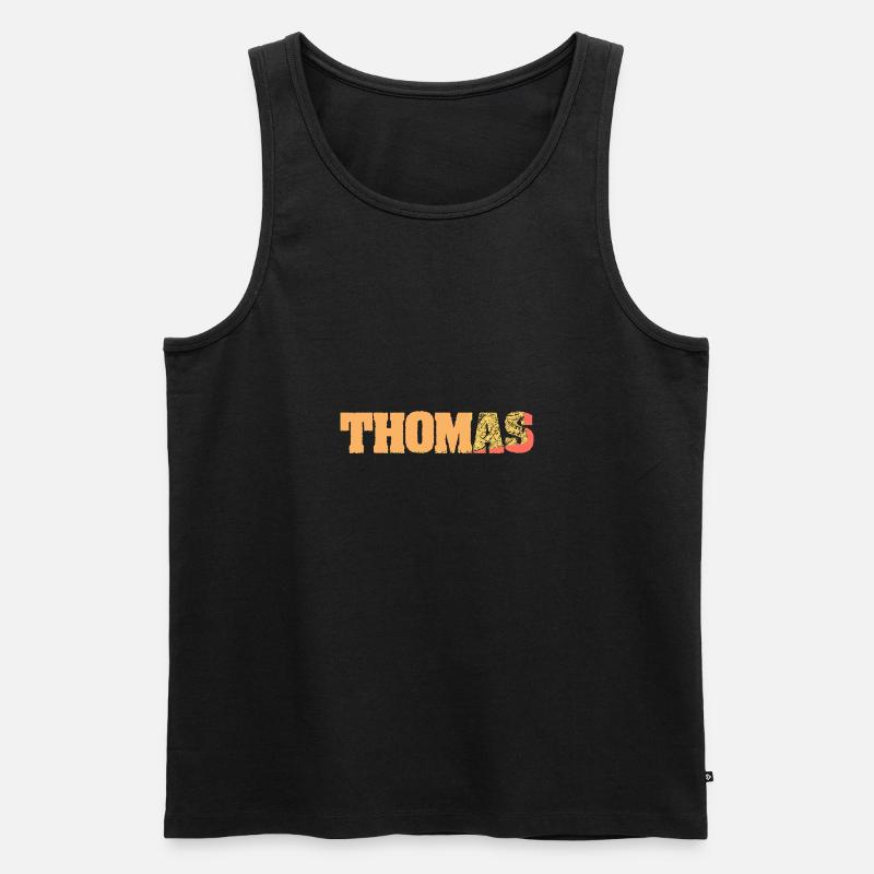 Thomas Thomas - Männer Premium Bio Tank Top - Schwarz