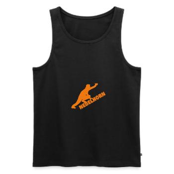 Berge beim Bergsteigen nebelhorn - Männer Premium Bio Tank Top - Schwarz - Vorne - AI Model Male 178 light (178cm)