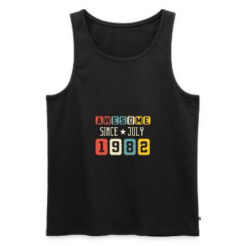 Juli 1982 - 40. Geburtstag Geschenk. Awesome. - Männer Premium Bio Tank Top - Schwarz - Vorne - Michal (187cm)