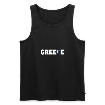 Balkan Flagge Griechenland Ellas Hellenisch - Männer Premium Bio Tank Top - Schwarz - Vorne - Michal (187cm)