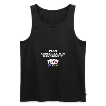 Planifiez soigneusement gagner du poker Handsomely Gambler - Débardeur bio Premium Homme - noir - Devant - Michal (187cm)