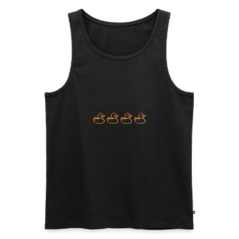canard coloré - Débardeur bio Premium Homme - noir - Devant - Michal (187cm)