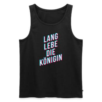 lang lebe die königin - Tik Tok Style - Männer Premium Bio Tank Top - Schwarz - Vorne - AI Model Male 178 light (178cm)