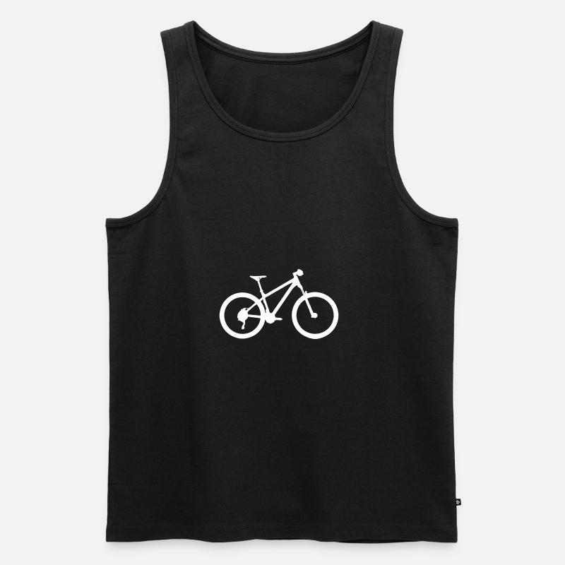 Rad 2 weiss - Männer Premium Bio Tank Top - Schwarz