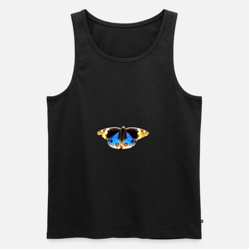 fleurs papillon papillon fleurs - Débardeur bio Premium Homme - noir