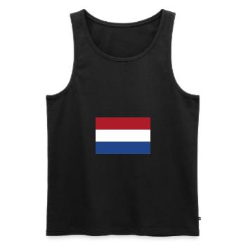 Flag of the Netherlands - Men's Premium Organic Tank Top - black - Front - AI Model Male 178 light (178cm)