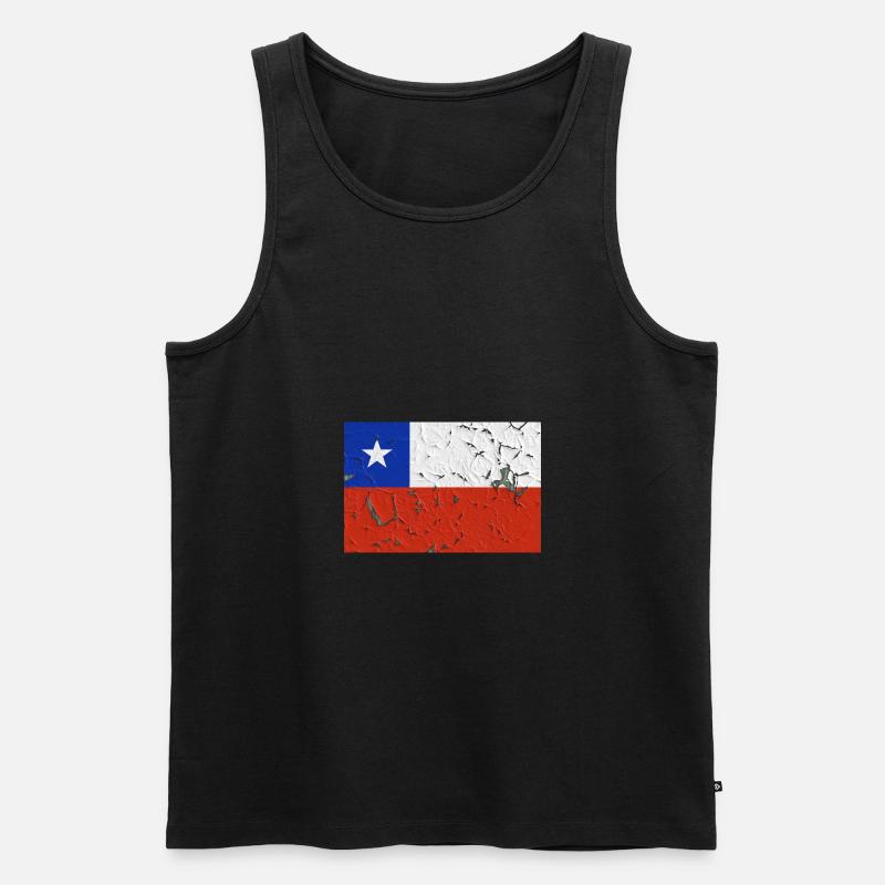 Chile - Männer Premium Bio Tank Top - Schwarz