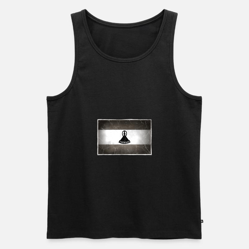 Lesotho - Männer Premium Bio Tank Top - Schwarz