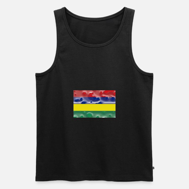 Mauritius - Männer Premium Bio Tank Top - Schwarz