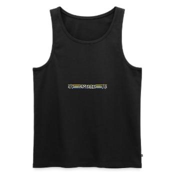 Amelie - Männer Premium Bio Tank Top - Schwarz - Vorne - AI Model Male 178 light (178cm)