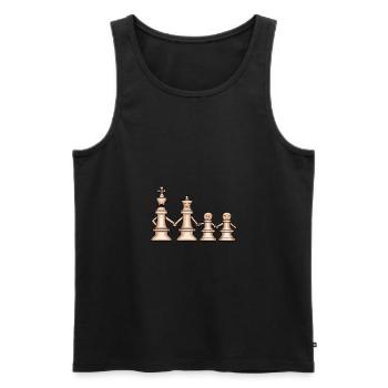 Chess Family Chess Piece Funny Chess Player Gift - Männer Premium Bio Tank Top - Schwarz - Vorne - AI Model Male 178 light (178cm)