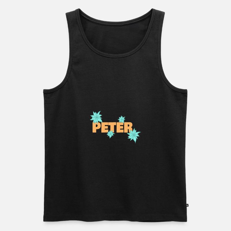 Edelweiß Peter - Männer Premium Bio Tank Top - Schwarz