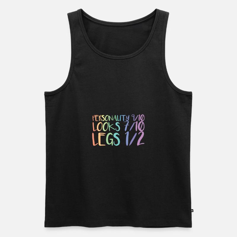Rollstuhl Rollstuhlfahrer Amputation Bein - Männer Premium Bio Tank Top - Schwarz