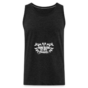 Figure skating - Men's Premium Organic Tank Top - charcoal grey - Front - Alexander (188cm)