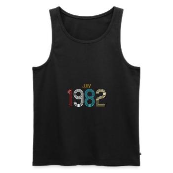 Juli 1982 - 40. Geburtstag Geschenk. Awesome. - Männer Premium Bio Tank Top - Schwarz - Vorne - Michal (187cm)
