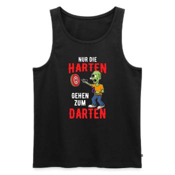 Darts Dartspieler Dartpfeile Dartscheibe Darter - Männer Premium Bio Tank Top - Schwarz - Vorne - AI Model Male 178 light (178cm)