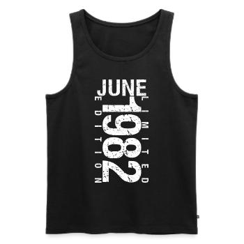 Juni 1982 Juni Geburtstagsgeschenk Juni 1982 - Männer Premium Bio Tank Top - Schwarz - Vorne - Michal (187cm)