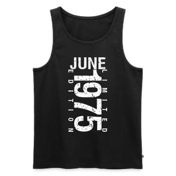 June 1975 June birthday gift June 1975 - Men's Premium Organic Tank Top - black - Front - Michal (187cm)