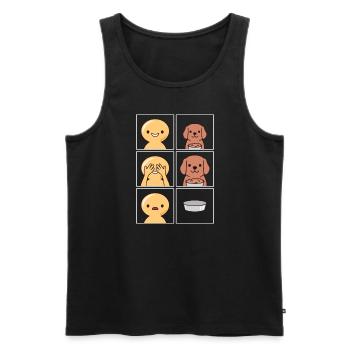 Dog Eats Fast Design for Dog Owners - Men's Premium Organic Tank Top - black - Front - Michal (187cm)