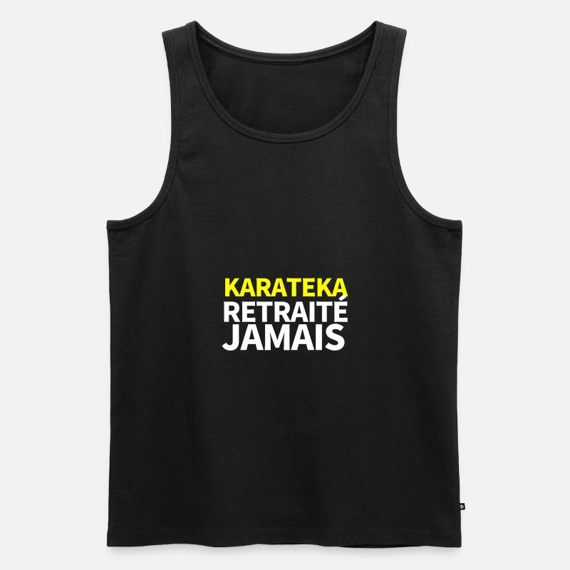 Karateka im Ruhestand - Karate Geschenkidee - Männer Premium Bio Tank Top - Schwarz