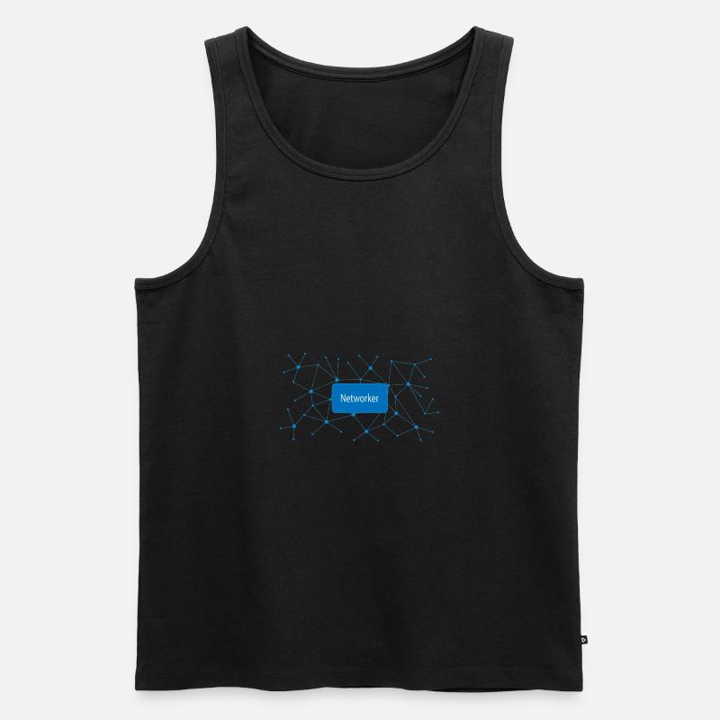 Networker - Männer Premium Bio Tank Top - Schwarz