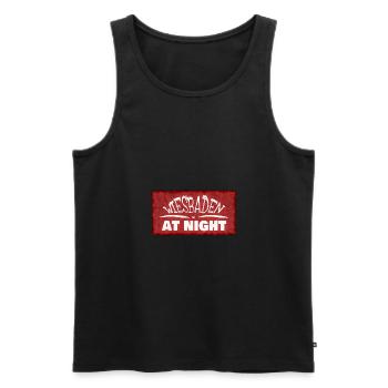 Wiesbaden - Männer Premium Bio Tank Top - Schwarz - Vorne - Michal (187cm)