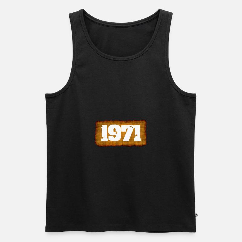 1971 - Männer Premium Bio Tank Top - Schwarz
