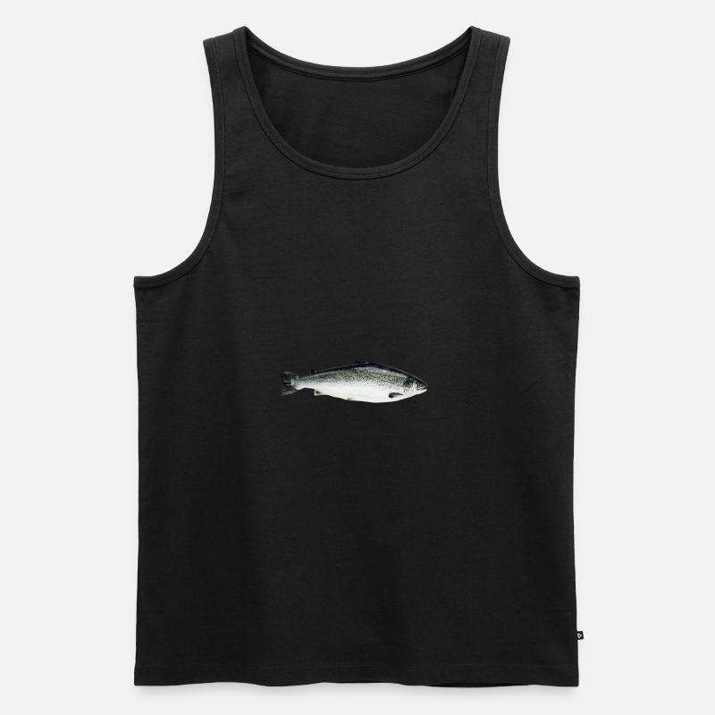 Lachs - Männer Premium Bio Tank Top - Schwarz