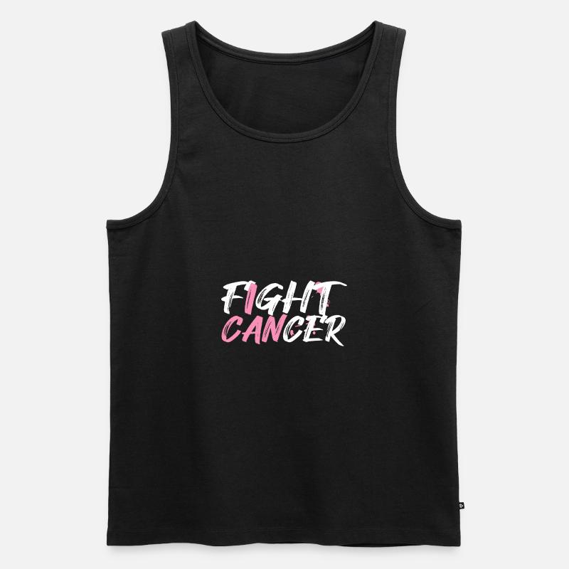 Bekämpfe Brustkrebs Rosa Schleife - Männer Premium Bio Tank Top - Schwarz