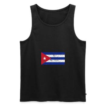 Cuba - Men's Premium Organic Tank Top - black - Front - Michal (187cm)