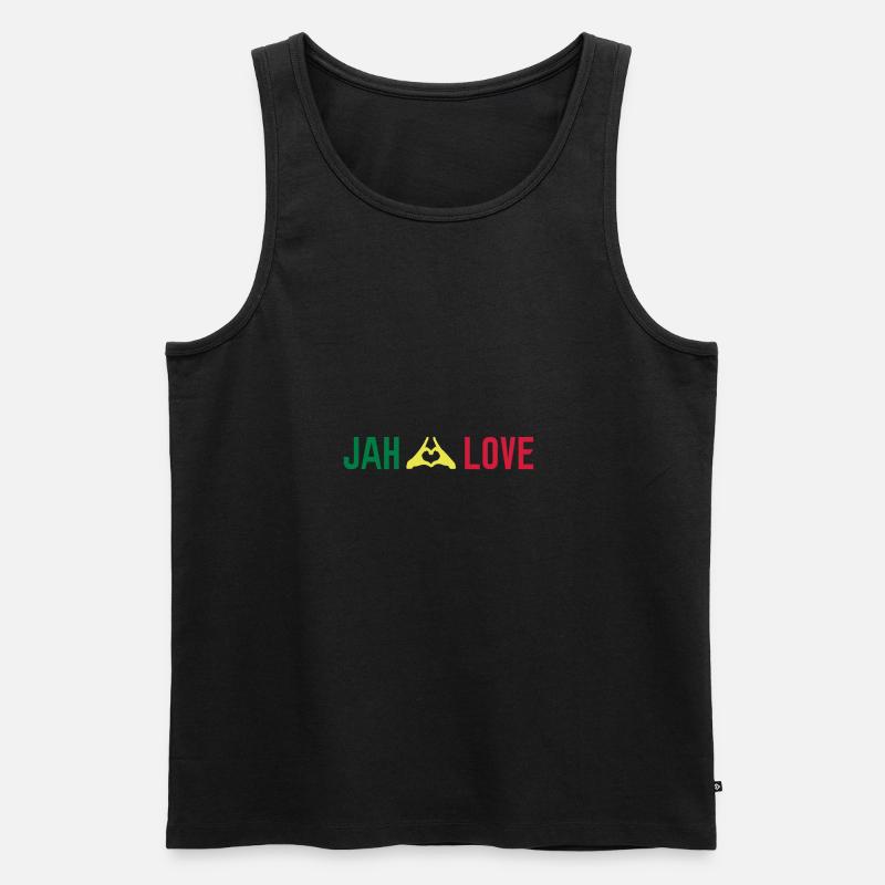 Reggae Farbe - Männer Premium Bio Tank Top - Schwarz