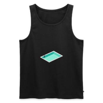 Swimming pool swimming pool - Men's Premium Organic Tank Top - black - Front - Michal (187cm)