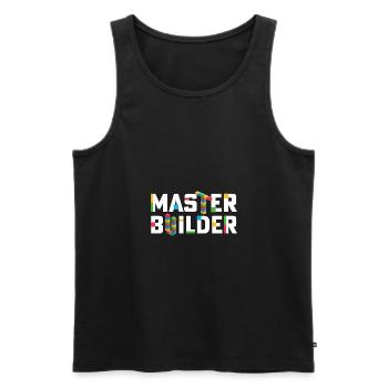 Master Builder Building Blocks Brick Builders Dad - Men's Premium Organic Tank Top - black - Front - AI Model Male 178 light (178cm)