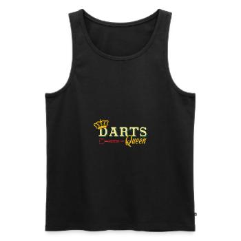 Darts reine fléchettes joueur de fléchettes - Débardeur bio Premium Homme - noir - Devant - AI Model Male 178 light (178cm)