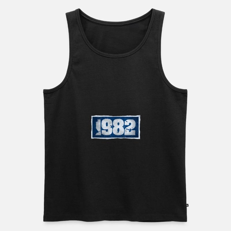 1982 - Männer Premium Bio Tank Top - Schwarz