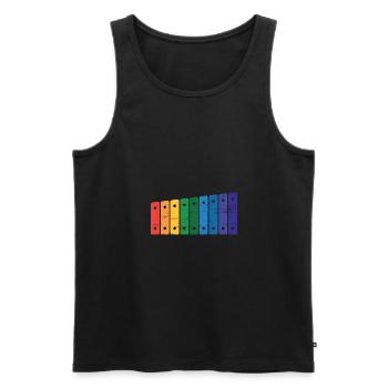 Marimba rainwow - coole Marimba Instrument Geschenk - Männer Premium Bio Tank Top - Schwarz - Vorne - AI Model Male 178 light (178cm)